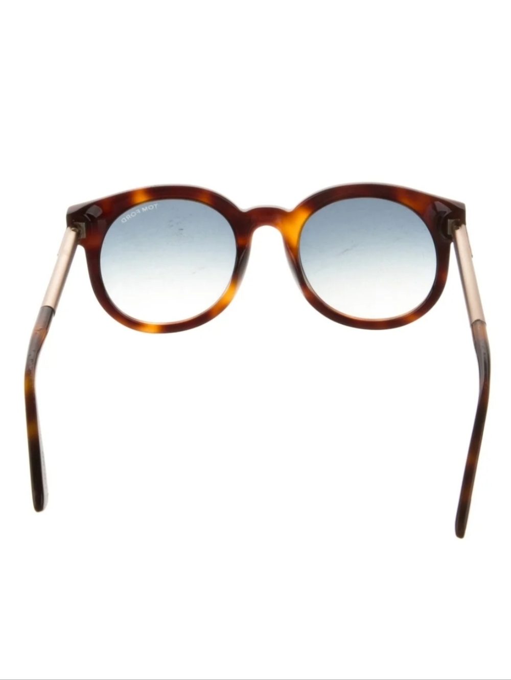 Tom Ford Tortoiseshell Round Sunglasses with Gradient Lenses Euc - Picture 2 of 16